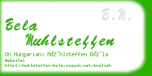 bela muhlsteffen business card